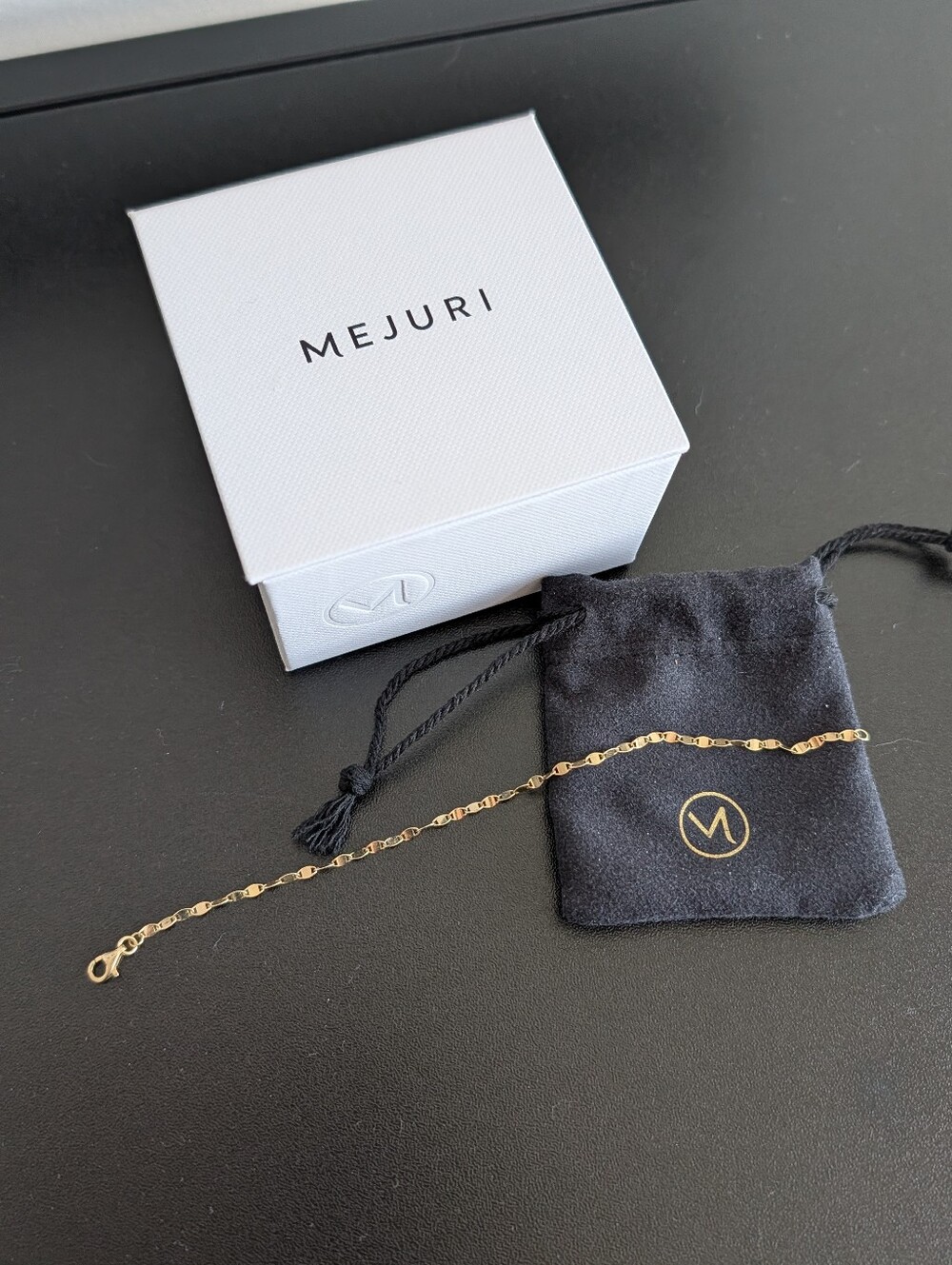 Mejuri Gold Anchor Chain Bracelet